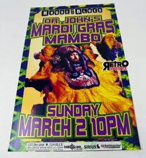 Dr. John Mardi Gras Mambo Concert Poster 11x17” House of Blues Jazz Live Show