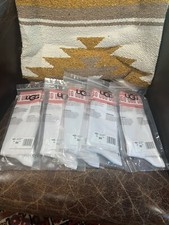 UGG Logo Graphic Crew Socks NWT Mens Women  s Pink Lot of 5 Pair One Size OS