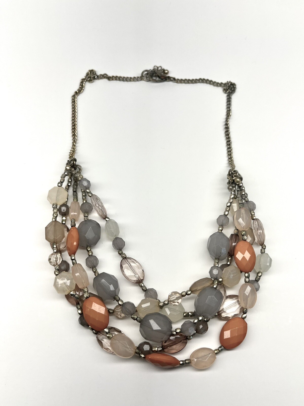 Multi strand beaded statement multicolor collar n… - image 2