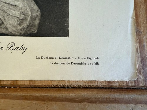 Duchess of Devonshire & Baby by Joshua Reynolds Antique Picture Print c.1920's - Picture 4 of 7