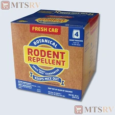 Fresh Cab Botanical Rodent/Mouse Repellent - NON-TOXIC - (1) 10 oz Box 4-POUCHES