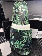 Designer Sliders Slydes Tropical Green floral Padded Slip On Pool Shoe Sizes 4-8