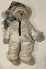 Trade Secret Teddy Bear Blizzard Plush Knitted Scarf Mittens Snow Suit Vintage