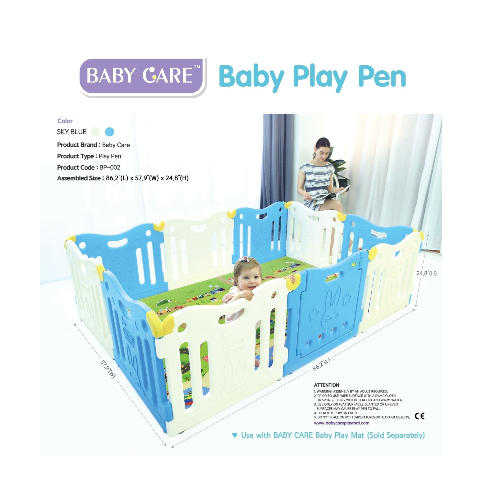 baby care play mat pen