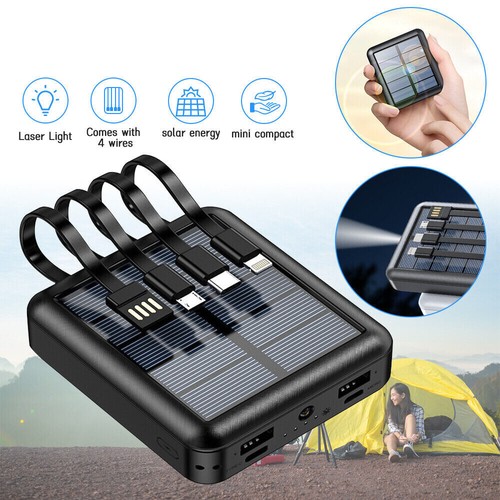 Super 10000mAh USB Portable Charger Solar Power Bank for Cell Phone Waterproof - Afbeelding 1 van 13