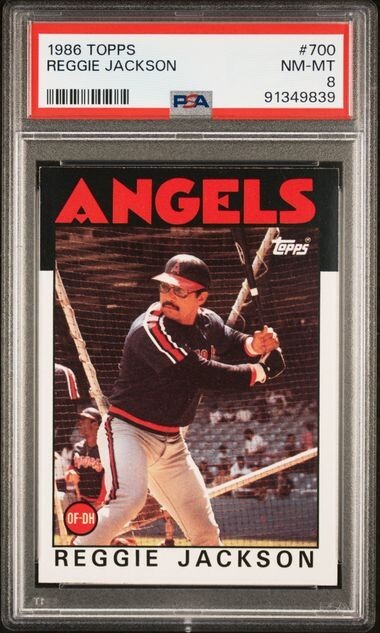 1986 Topps Reggie Jackson #700 PSA 8 NM-MT
