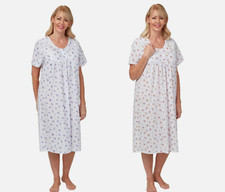 Floral Nightdress for Women Soft & Comfortable Poly-Cotton Sleepwear Sizes 10-30