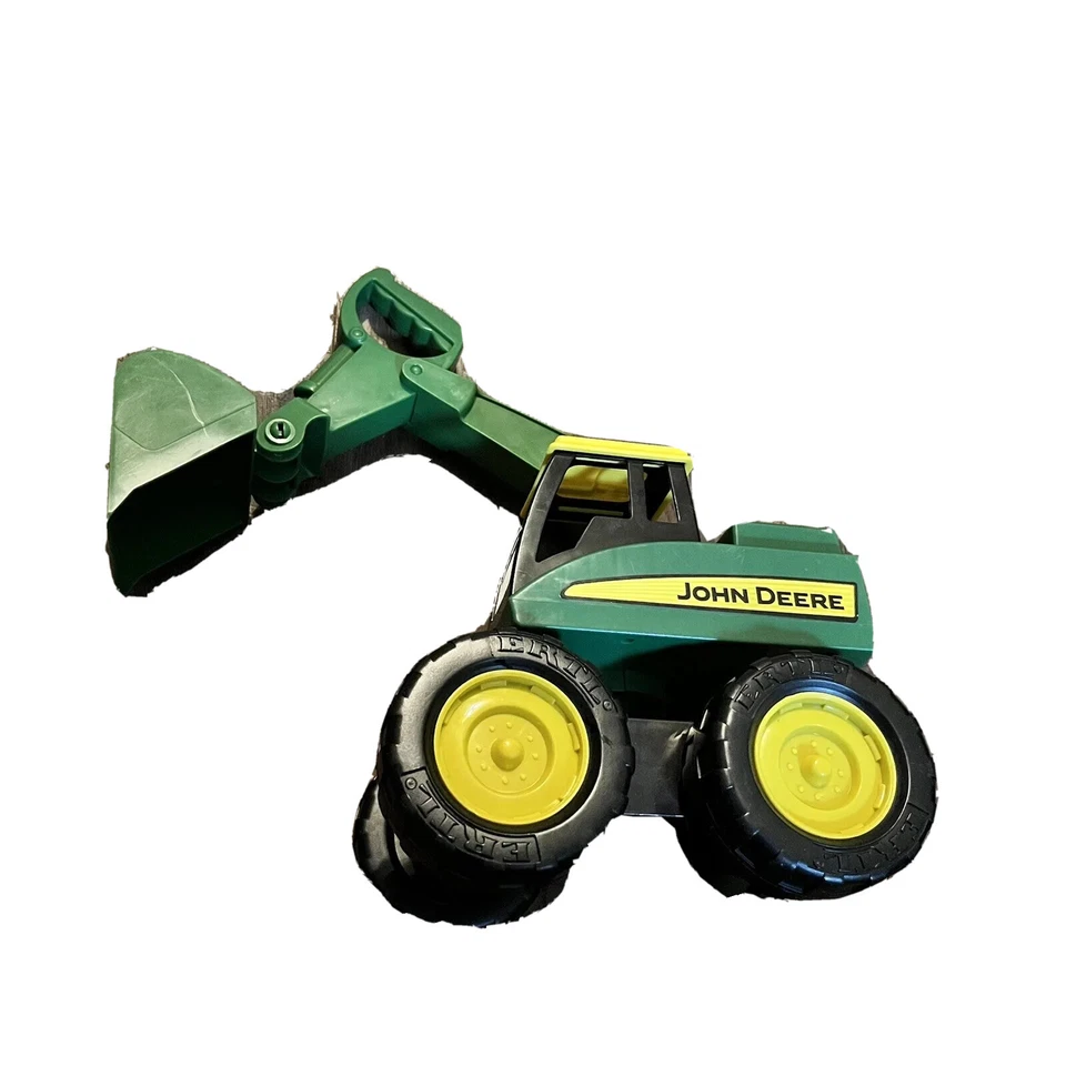John Deere Large Front End Loader ERTL Plastic BIG Toy Kids Scoop Tractor 19” - Image 2 of 4