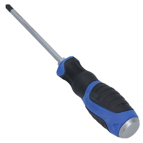 PH2 x 125mm Phillips Premium Screwdriver Magnetic Hardened Tip + Rubber Grip - Picture 4 of 5
