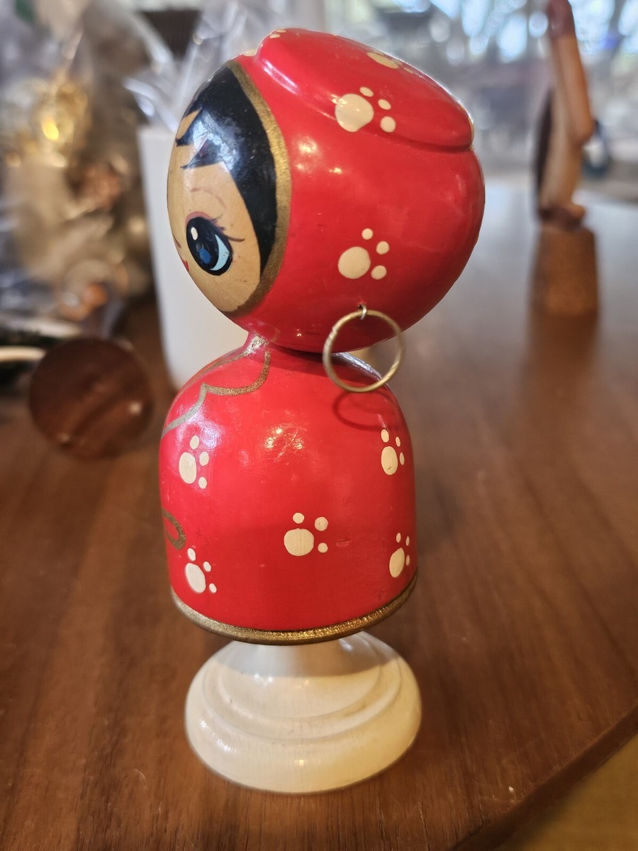 ヤングエポック　WOODEN ＤＯＬＬ　ピート　バンビ　ピノキオ Hand Painted Korean Chinese Wooden Bobble Head Kokeshi Doll