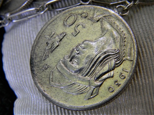 j445 Nice Mexican Centavos Coin Bracelet 25cs & 50cs - Picture 8 of 10