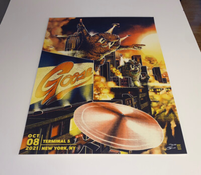 Goose The Band Concert Poster Terminal 5 NYC N1 10/8/21 Silkscreen