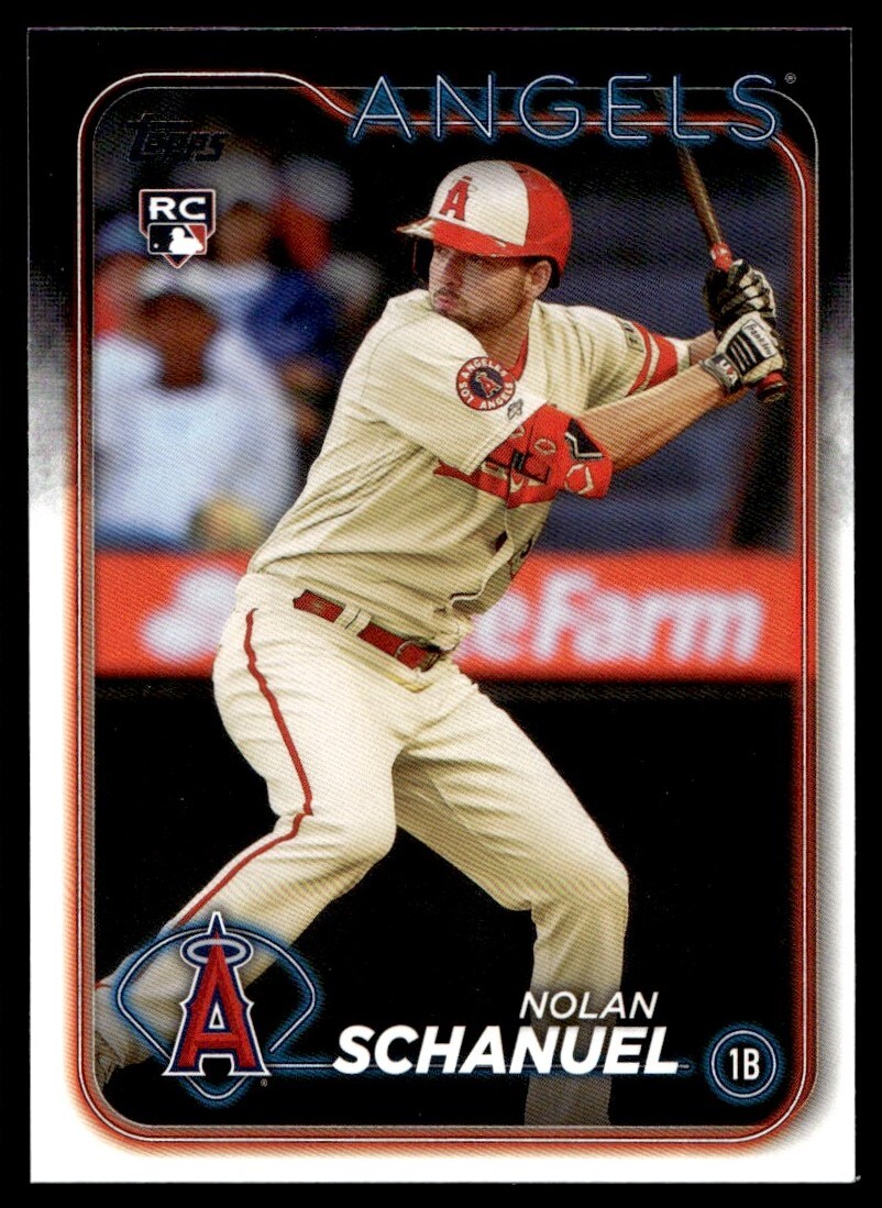 Nolan Schanuel 2024 Topps Series 1 Rookie Card RC #53 Los Angeles Angels