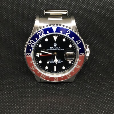 ROLEX ペプシ 掛時計 1987 Rolex GMT Master Pepsi Vintage Watch 16700 Factory Original