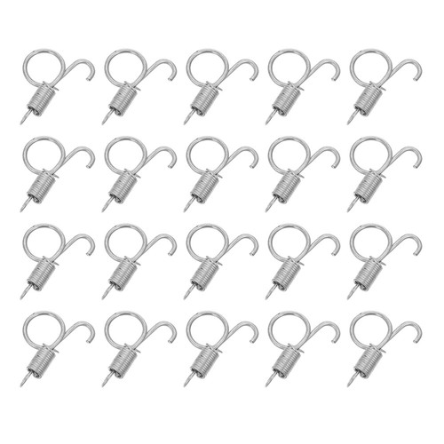 20 Pcs Fixed Spring Steel Door Tension Latches Hooks Parakeet Bird Cage