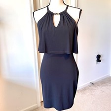 GUESS Halter Keyhole Cutout Layered Mini Dress—SZ. 2