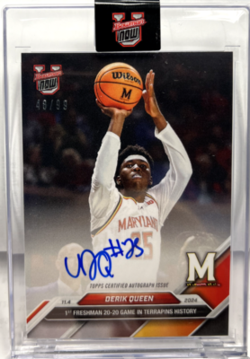 Derik Queen 2024-25 Topps Bowman U Now 20-20 Game Autograph Auto