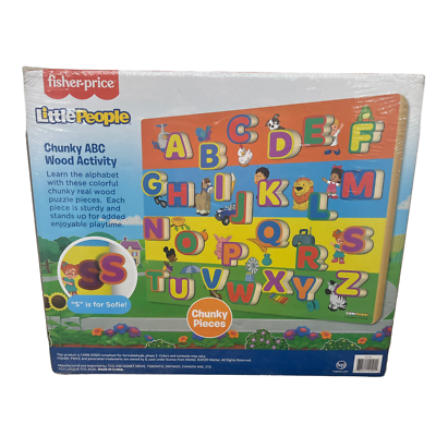 Fisher Price Little People Chunky ABC Wood Activity Puzzle 16