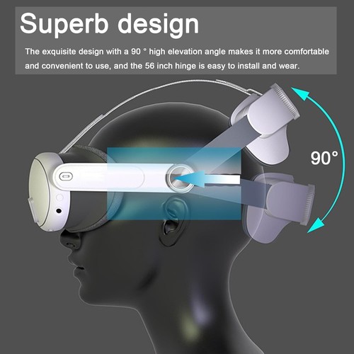 Correa para la cabeza para auriculares Oculus Quest 3 diseño ligero transpirable espalda suave - Imagen 2 de 6