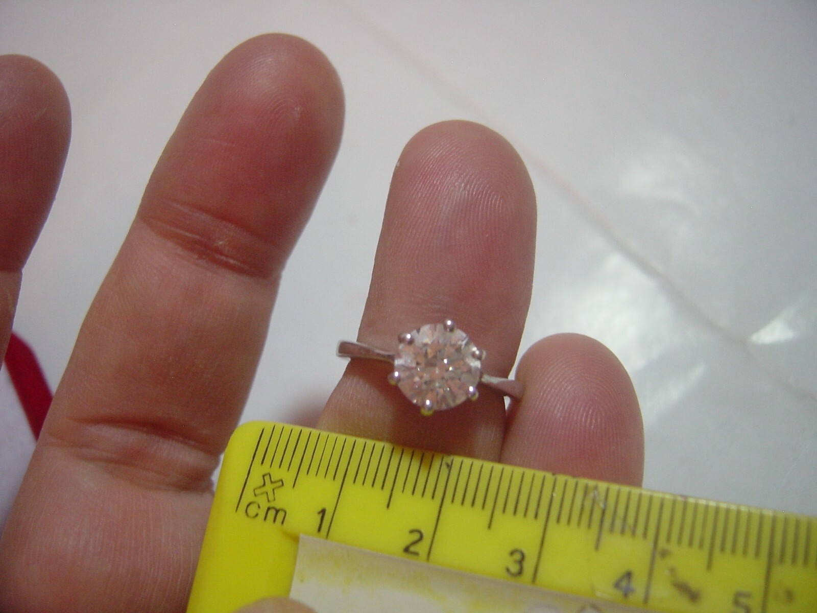 VINTAGE BEAUTIFUL SOLID SILVER RING-BIG SINGLE SP… - image 10