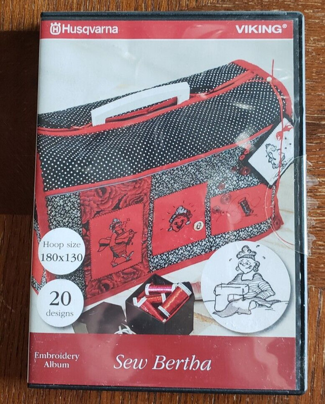 Husqvarna Viking Sew Bertha Embroidery 20 Designs All Formats