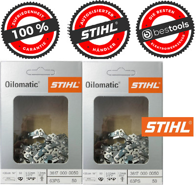 2 X Stihl  Vollmeißelkette 35cm 3/8 1,3 TG 50 PS3 Picco Super 3617 000 0050     