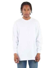 Shaka Wear Adult Max Heavyweight Long Sleeve Stylish Plain T Shirt SHMHLS