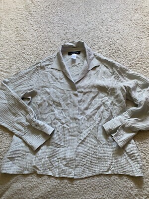 jones new york women's dress shirts Jones New York Easy Care Shirt Medium / Blue