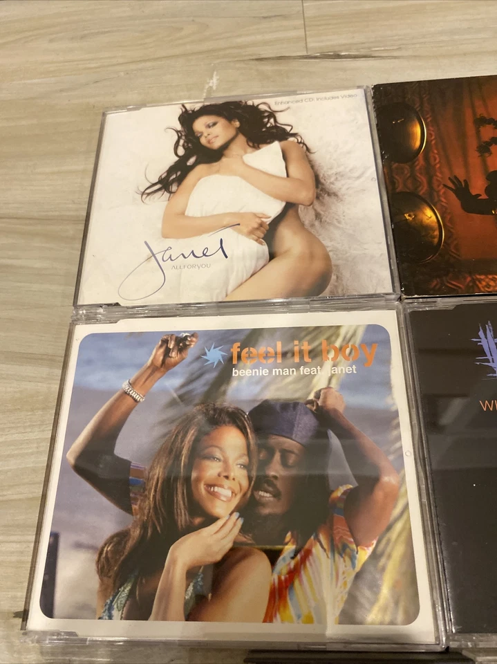 Janet Jackson 4 Import CD & 2 Cassette LOT All For You Feel It Boy Control Janet - Image 2 of 4