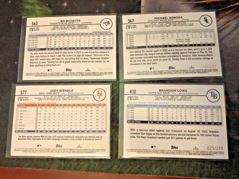 Orange Foilboard /299 Parallel Card YOU PICK 2024 Topps Series 1, 2 & Update - Image 4 of 4