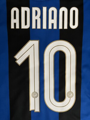 Adriano #10 2008/2009 Small Italy Home Blue Retro Kit Soccer