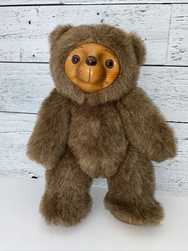 Raikes Bears 5452 Sherwood Vintage 1985 Applause W/tags Wood Face/feet Jointed