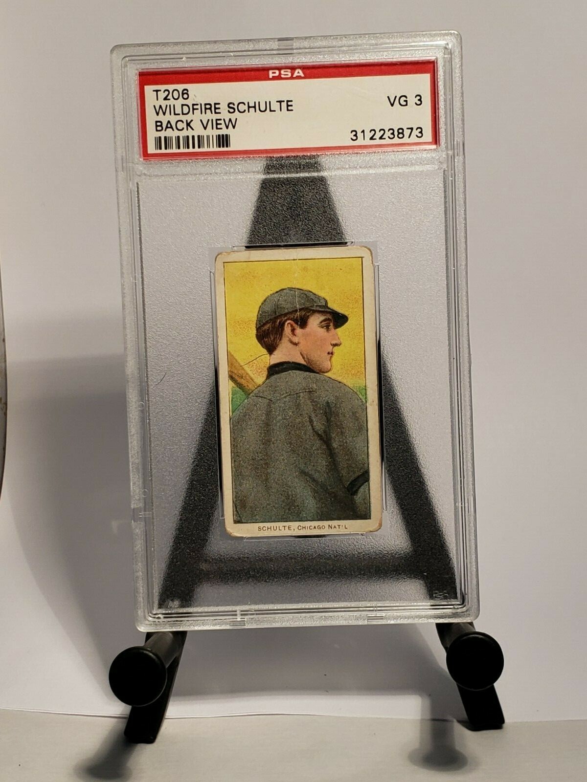 Wildfire Schulte 1909 Piedmont T206 Chicago Cubs VG3