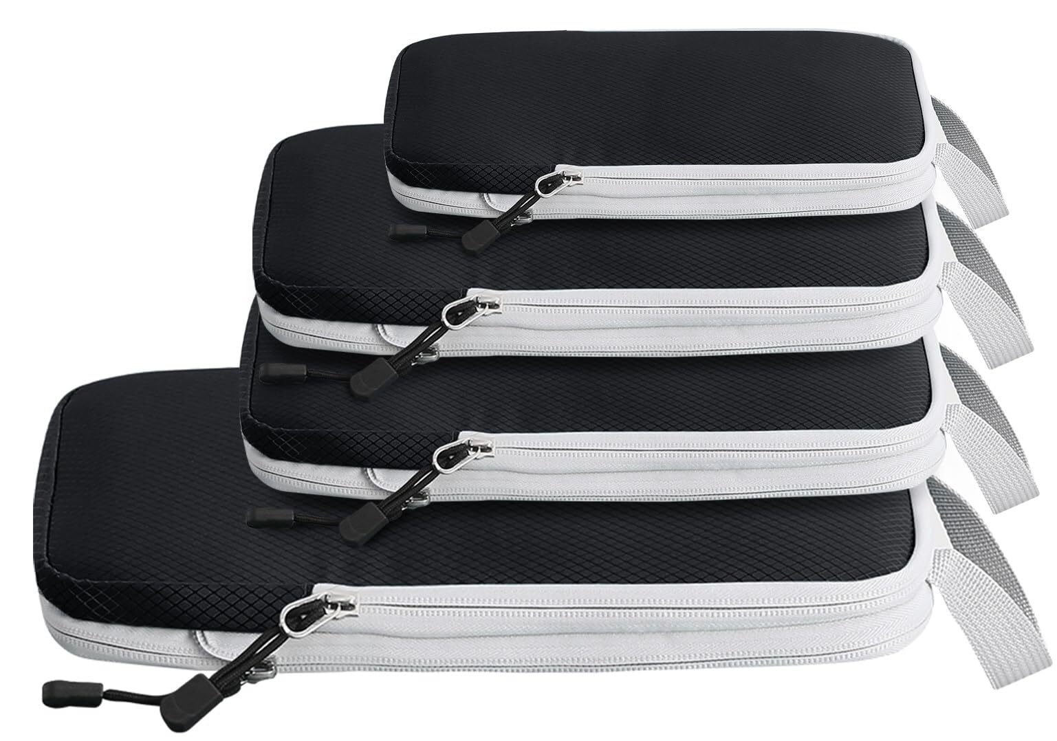 VINOWO Compression Packing Cubes for Suitcases, 4 Set Packing Cubes, Expandab...