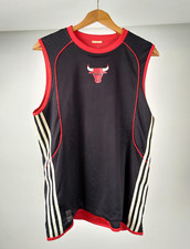 Canotta Jersey maglia basket NBA CHICAGO BULLS Adidas double face Vintage-695