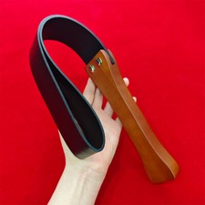 Bondage Wooden PU Leather Spanking Paddle Whip Restraint Flogger BDSM Handle UK