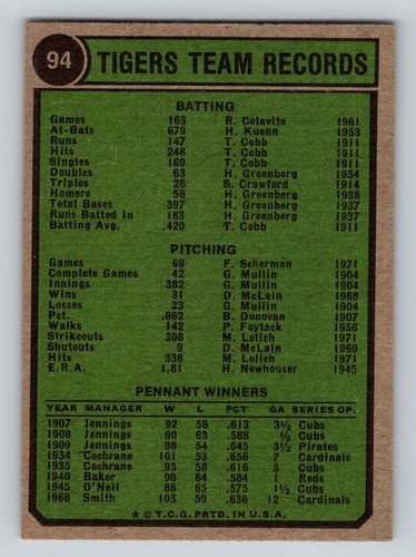 1974 Topps Baseball Cards #1-200 IN PERFETTE CONDIZIONI Scegli le carte - Foto 73 di 117