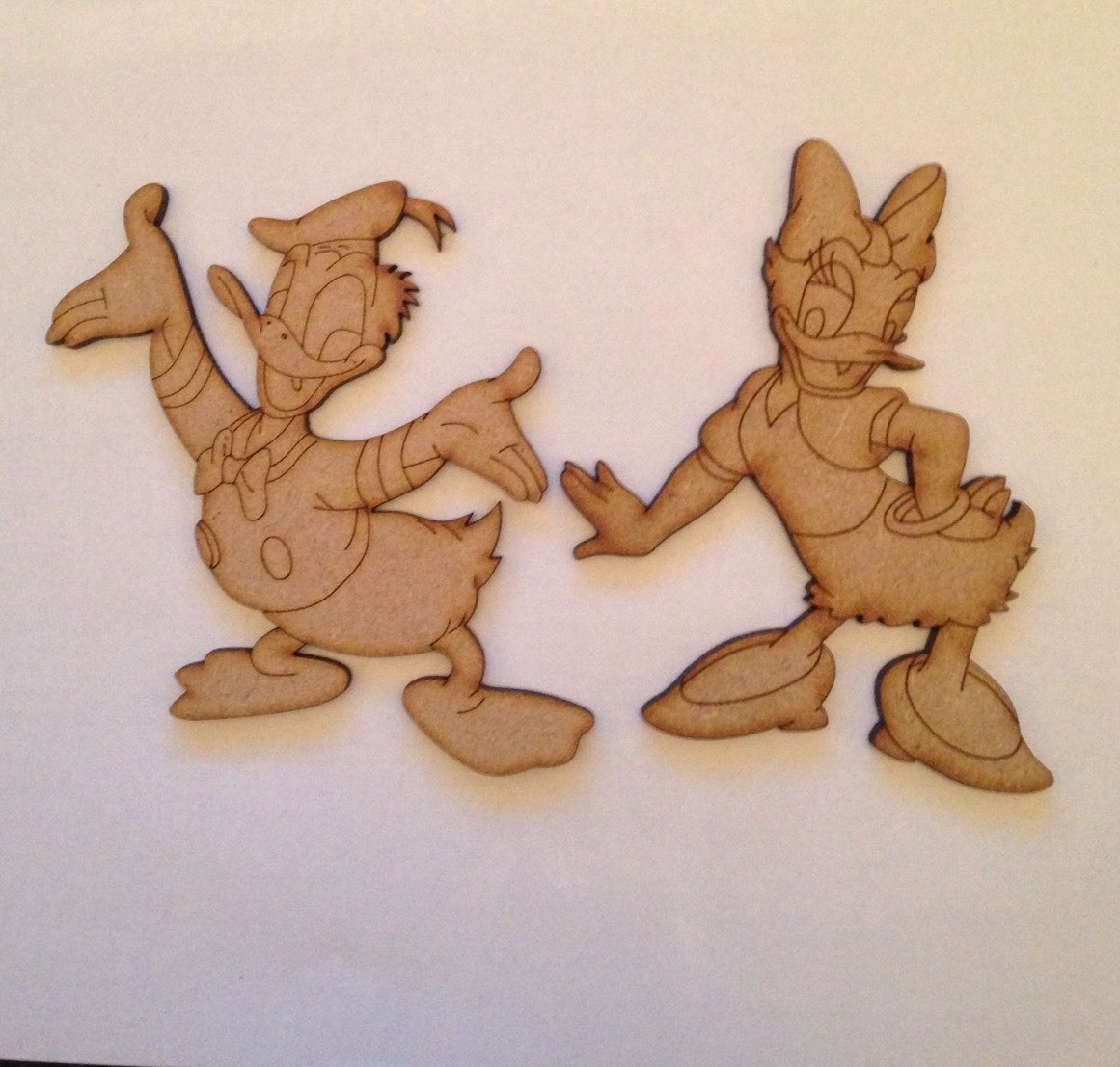 Wooden Donald And Daisy laser cut 3mm Mdf Character ,Decoration Blank ...