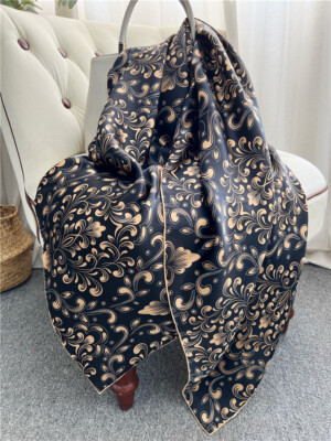 100% Mulberry Womens Silk Large Square Scarf  Shawl Wraps Paisley Style Gift 43''