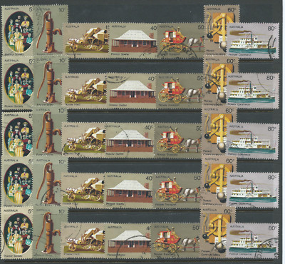 1972 Early Pioneers Set of 7 Australia Used Stamp Lot x 5 Sets | eBay