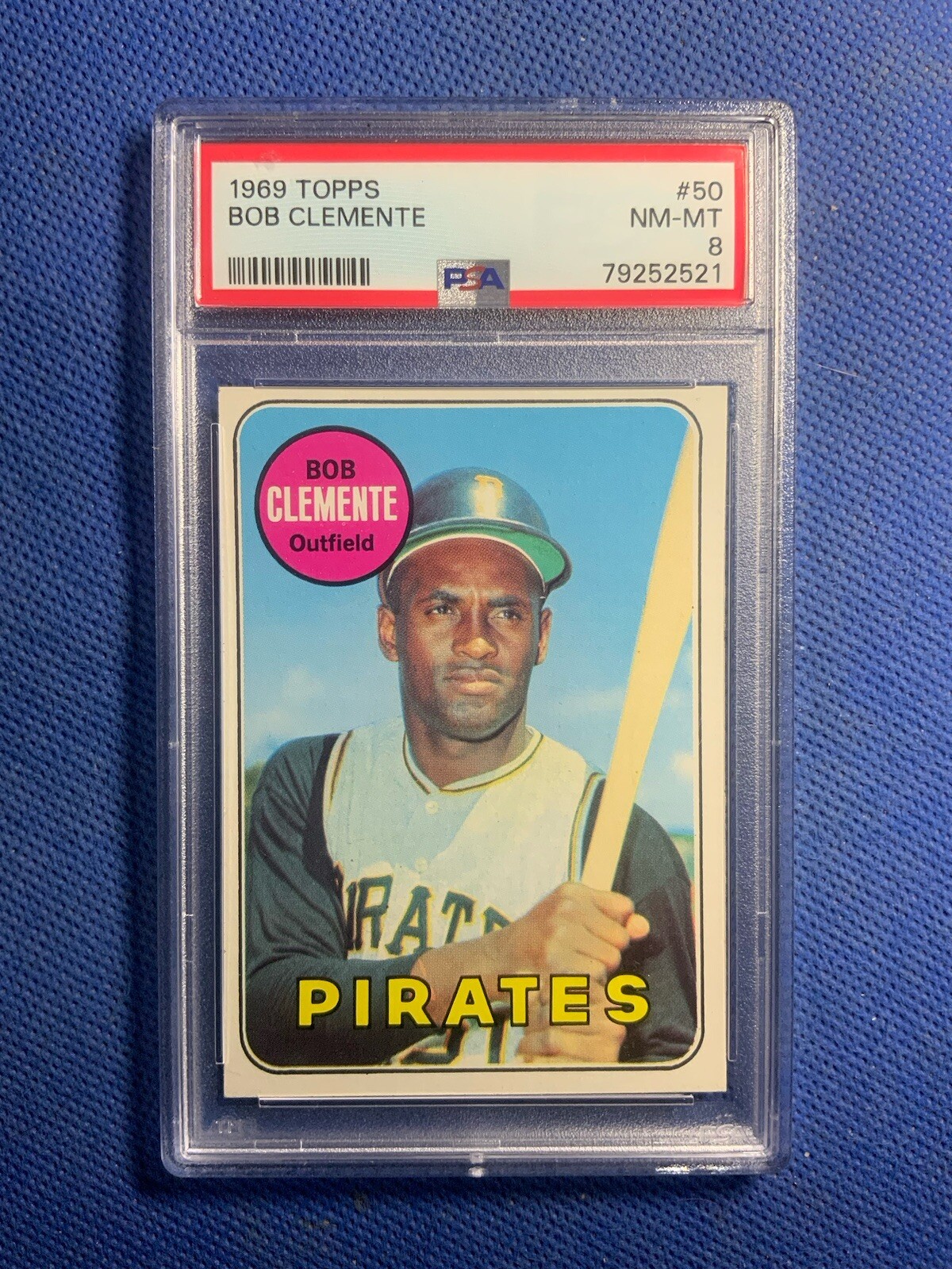 1969 TOPPS BASEBALL #50 ROBERTO CLEMENTE PSA 8 NM-MT HOF