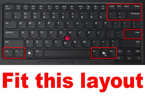 Keyboard Skin Cover Protector for Lenovo Thinkpad X1 Gen 9 - Picture 2 of 6