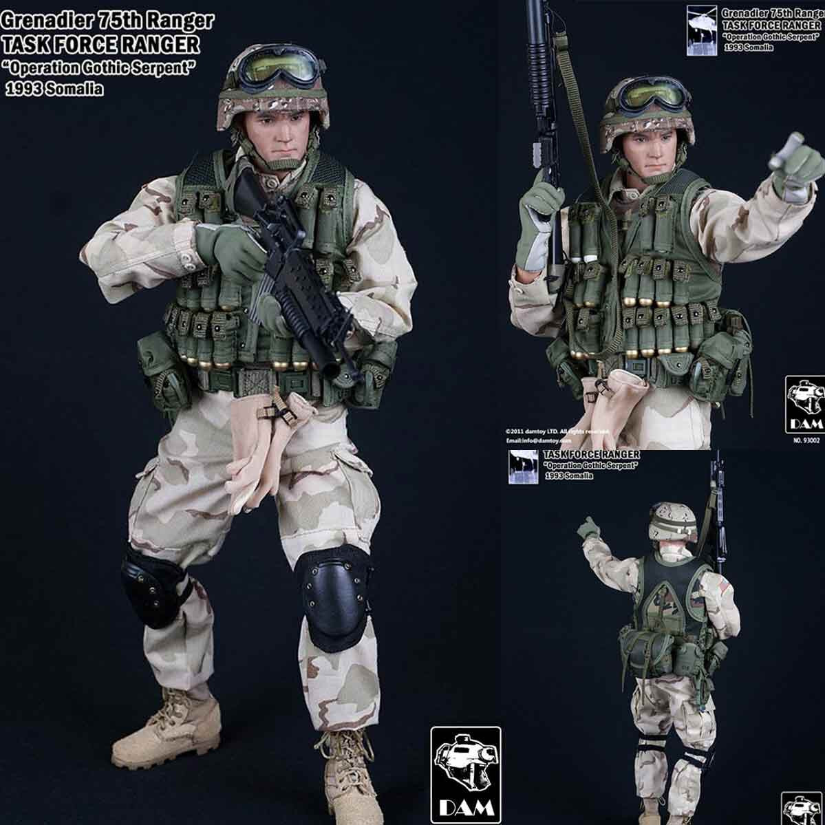 ミリタリー 1/6 TOY SOLDIER DELTA FORCE SOMALIA 1993 Painted Figure Delta Force Team (04 Figures) in Fight