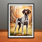 German Shorthaired Pointer Print, Poster, Dog Wall Art, Animal Decor