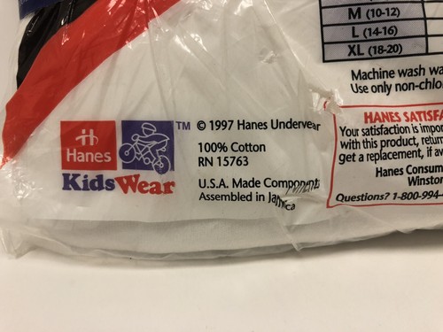 VTG Hanes 3 Briefs (8) + 3 T-Shirts (M) + 3 Socks (M) Deadstock NIP 1997 NOS! - Picture 7 of 8