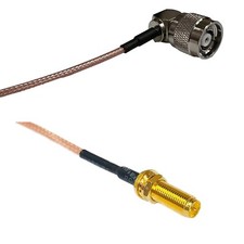 RG316 RP-TNC Male Angle to RP-SMA Female Long RF Cable Rapid-SHIP LOT