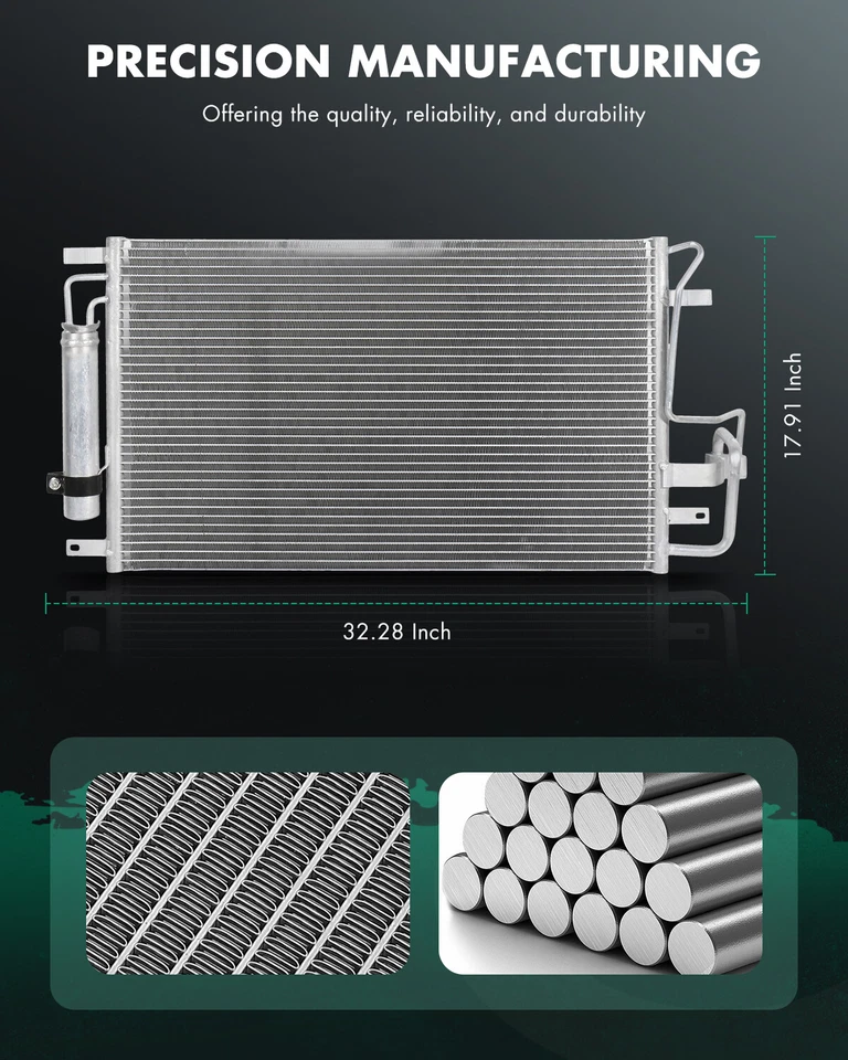 Condensador aire acondicionado aluminio 3323 para Hyundai Tucson 2005-2009 2005-2010 Kia Sportage Foto 2 de 4