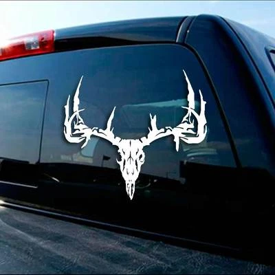 AFTERSHOCK DECALS Whitetail Deer Skull Sticker Archery Hunting Decal for Hoyt Bone Collector PSE