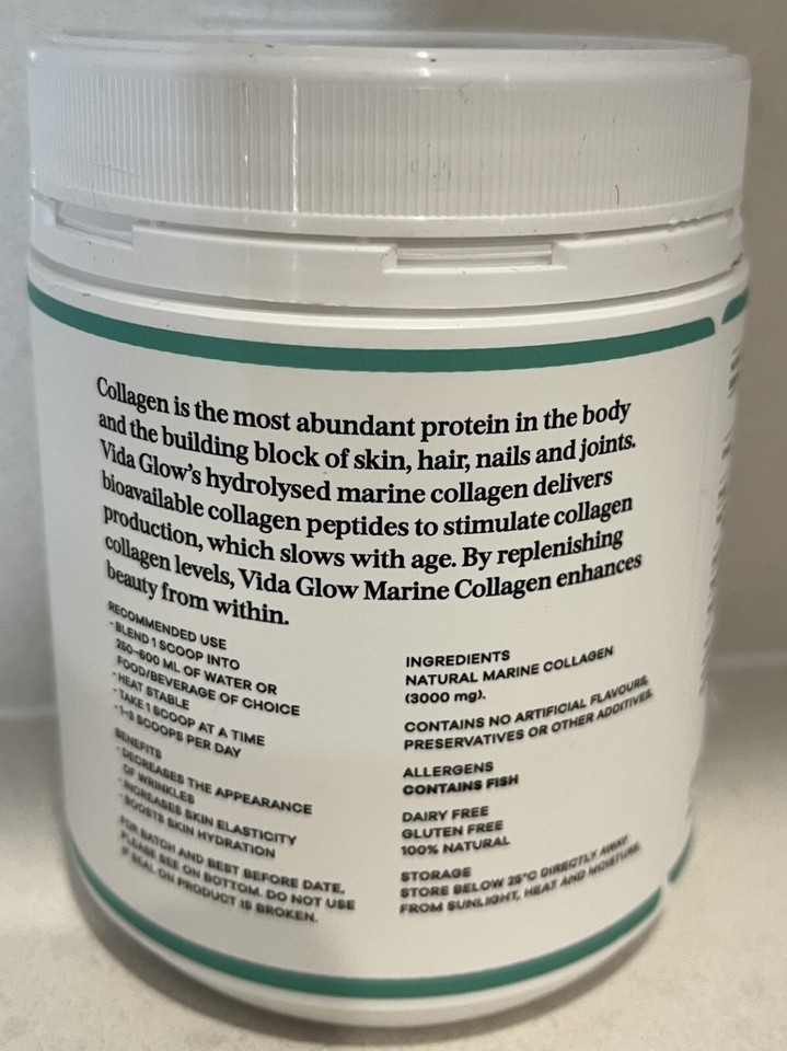 Vida Glow Marine Collagen Powder 90g Big Discount + FREE GIFT WITH