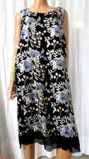 NWT SIGNATURE PLUS SIZE 3X STRETCH KNIT A LINE EMBROIDERED DRESS BUST 56